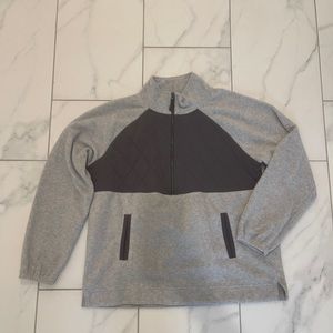 Maurice’s grey and black quarter zip XL